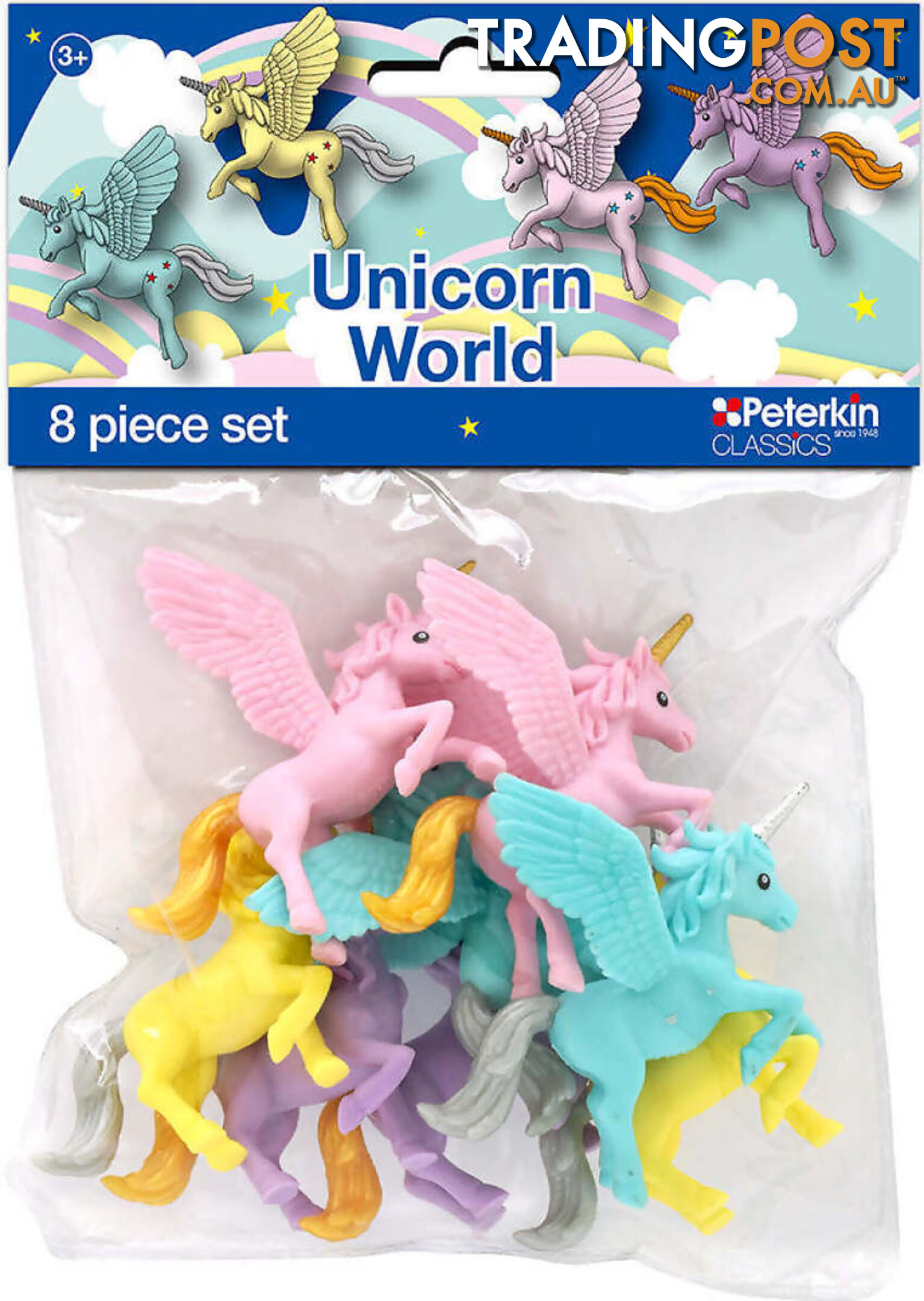 Peterkin - Classics Unicorn World 8 Piece Figure Set - Art66046 - 5018621210956