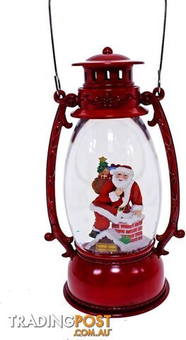 Cotton Candy - Xmas Red Oval Lantern Santa Chimney - Ccxac008 - 9353468011516