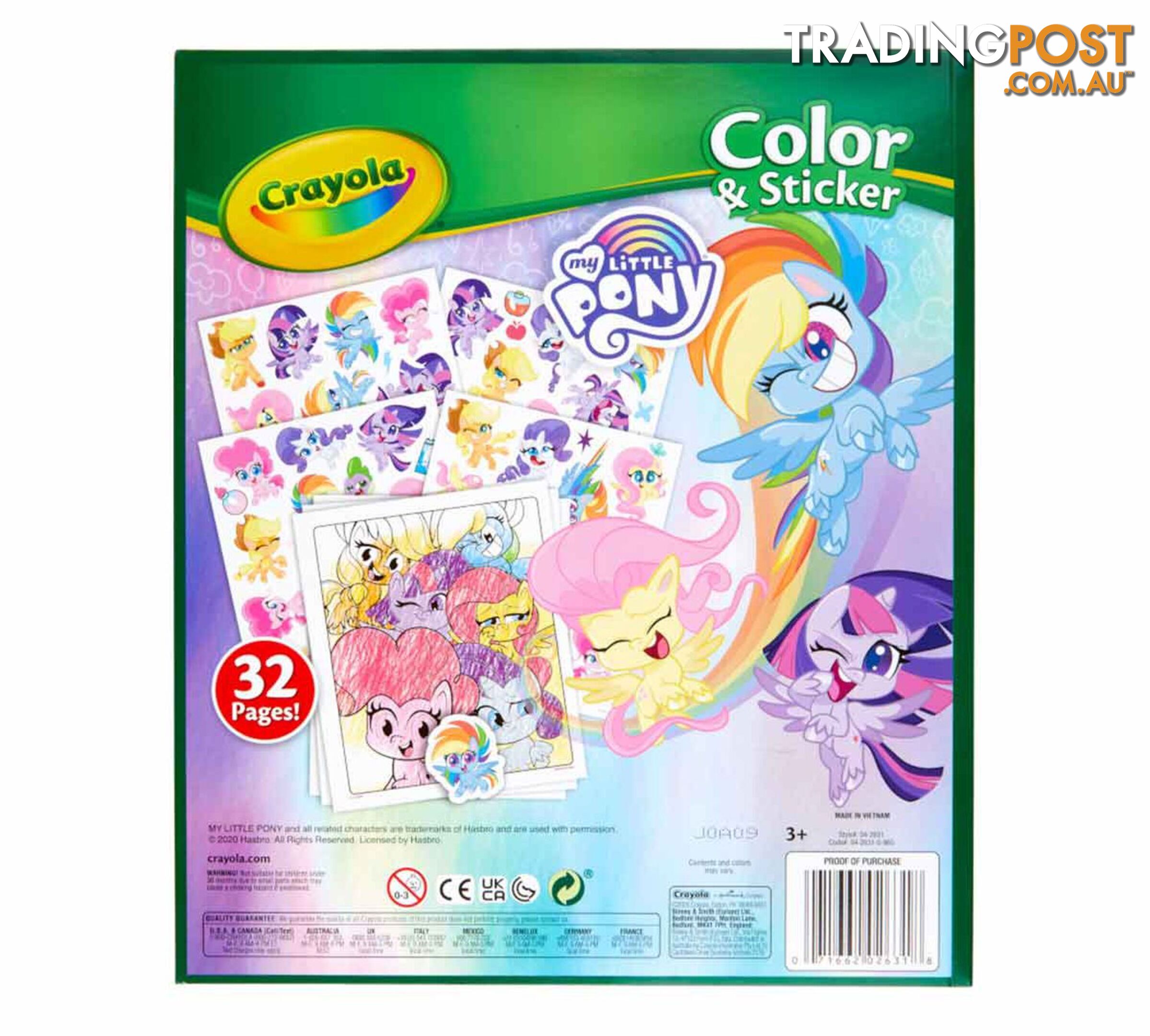 Crayola - My Little Pony Color And Sticker Book - Bs042631 - 071662026318