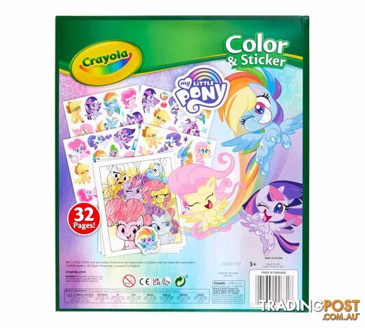 Crayola - My Little Pony Color And Sticker Book - Bs042631 - 071662026318
