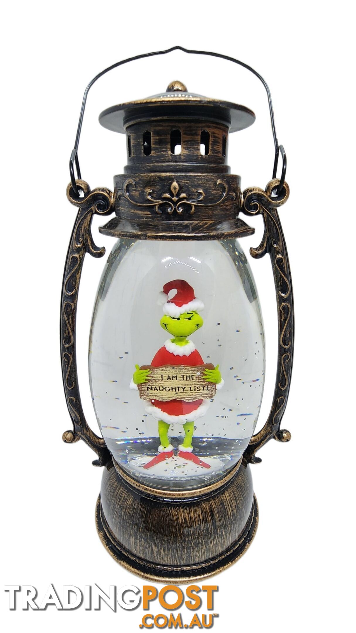 Cotton Candy - Xmas Dr. Seuss Grinch â€˜ I Am The Naughty List â€™ Brass Lantern - Cczxgr52 - 9353468016832