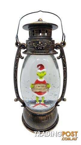 Cotton Candy - Xmas Dr. Seuss Grinch â€˜ I Am The Naughty List â€™ Brass Lantern - Cczxgr52 - 9353468016832