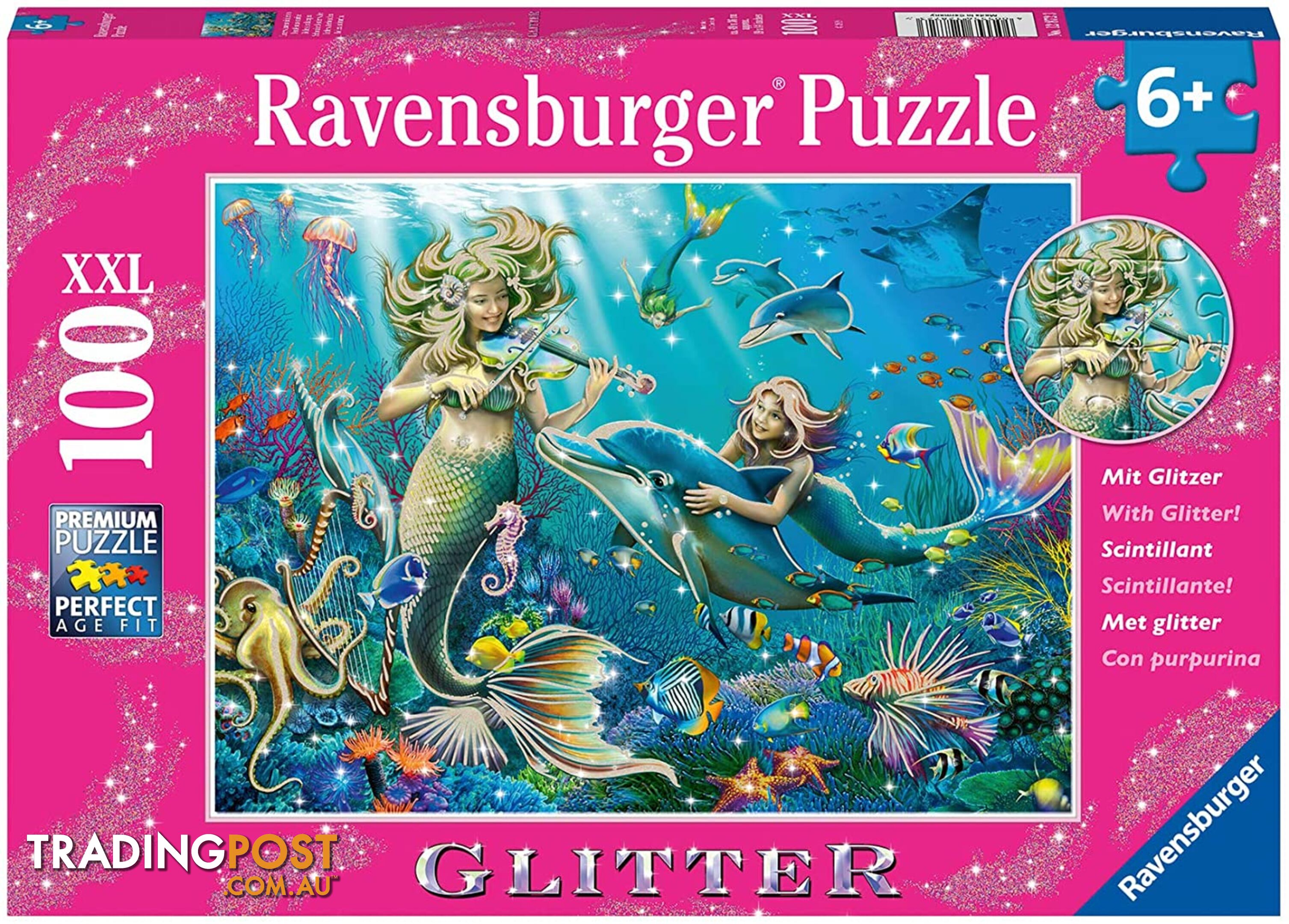 Ravensburger - Underwater Beauties Glitter Jigsaw Puzzle 100 Pieces Rb12872 - 4005556128723