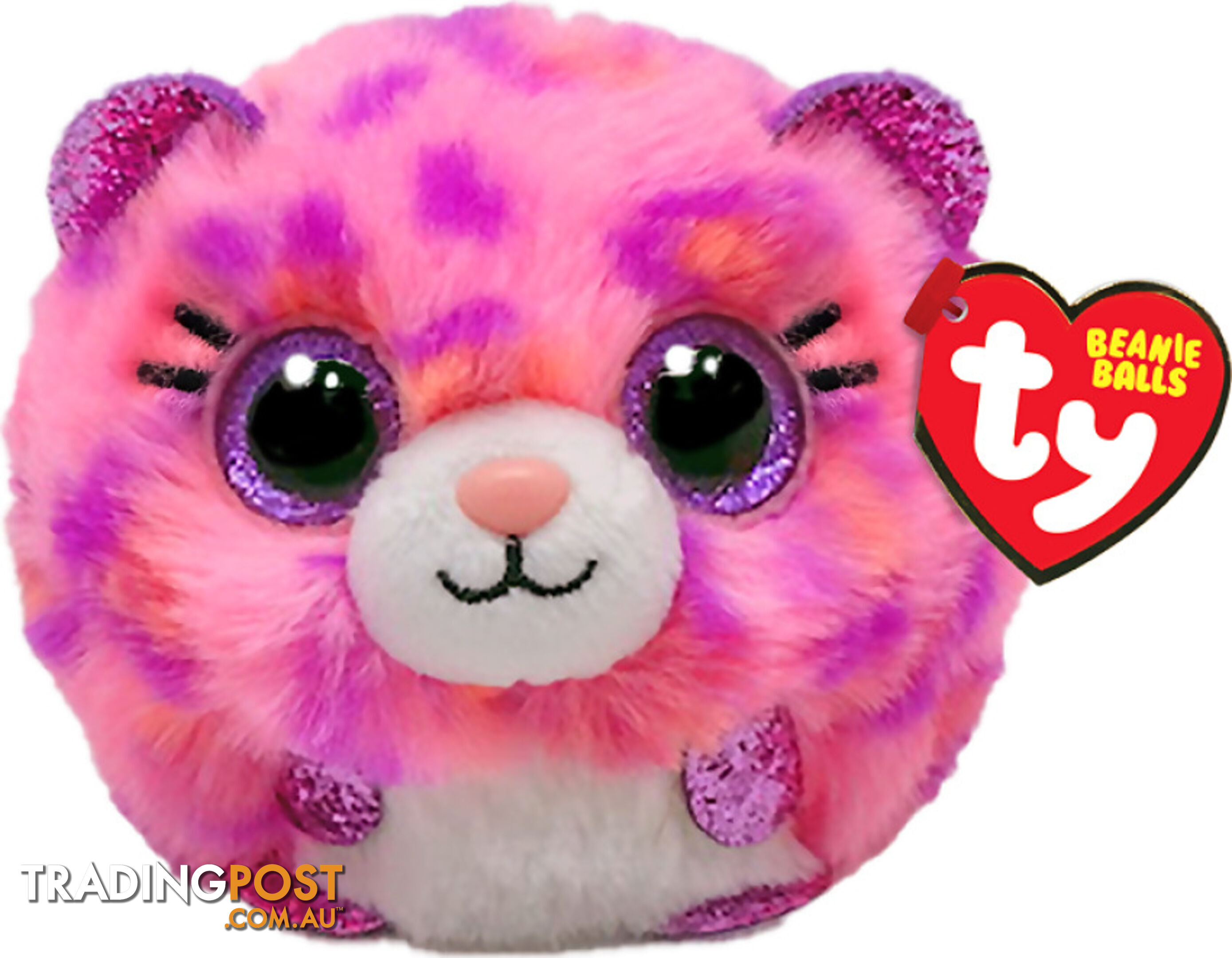 Ty Beanie Boos Balls - Topaz Pink Leopard - Puffies - Bg42541 - 008421425419