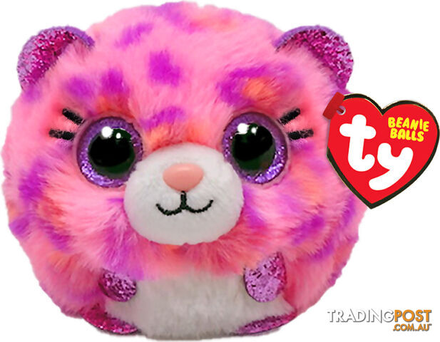 Ty Beanie Boos Balls - Topaz Pink Leopard - Puffies - Bg42541 - 008421425419
