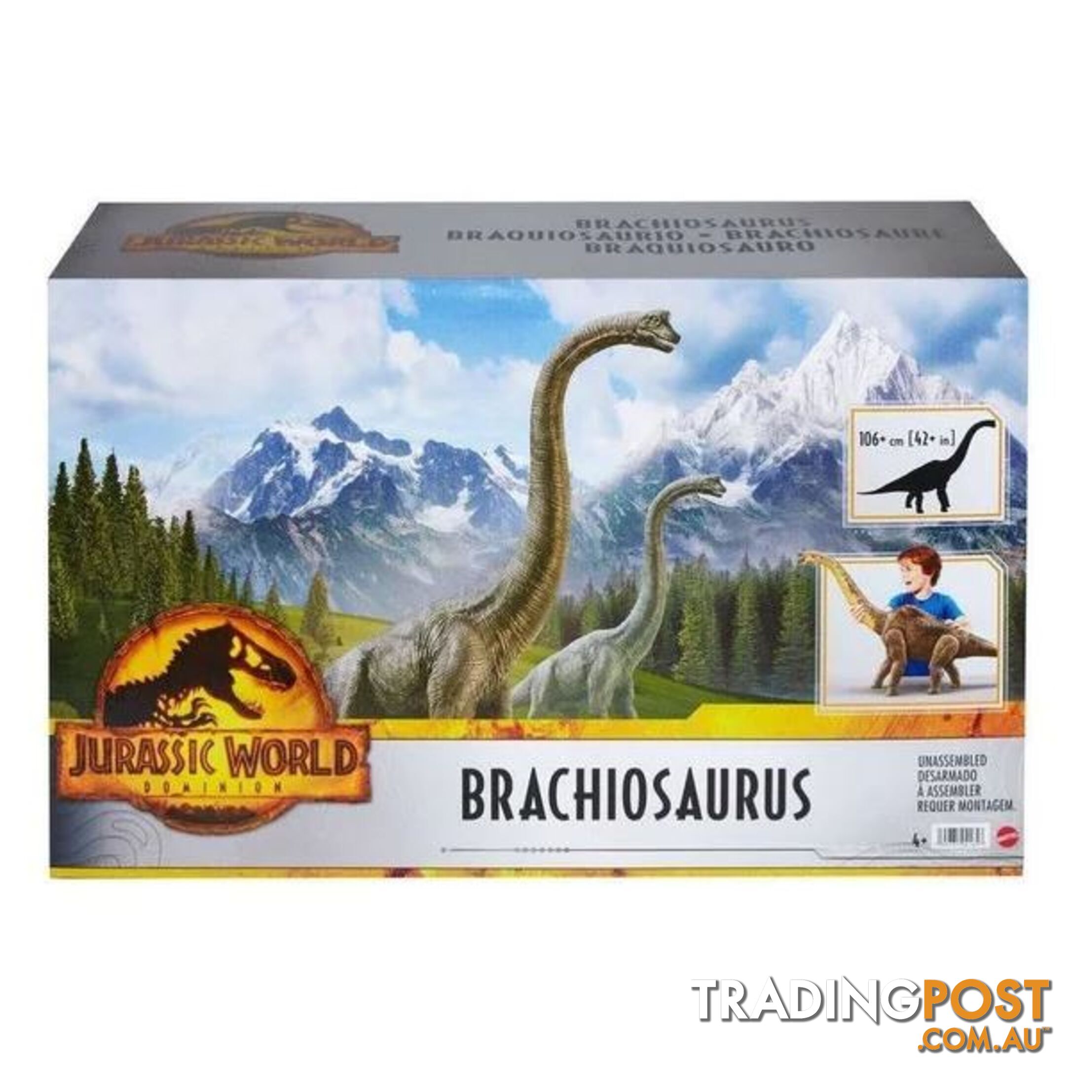 Jurassic World Dominion Dinosaur Toy Brachiosaurus 32 Inch Long Action Figure - Mahfk04 - 194735041657