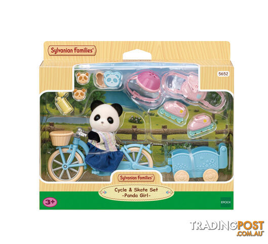 Sylvanian Families - Cycle & Skate Playset - Panda Girl - Mdsf5652 - 5054131056523