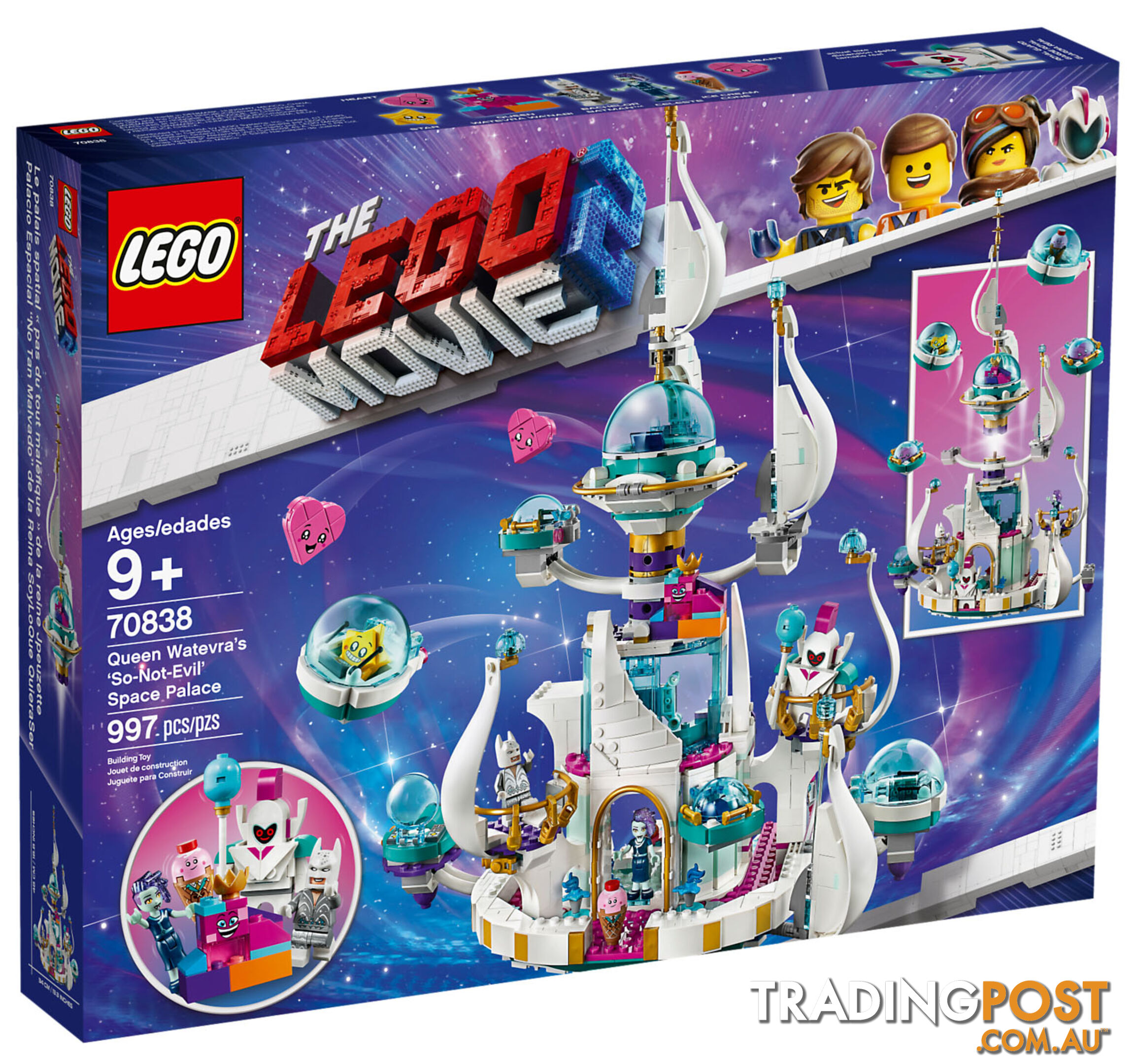 LEGO 70838 Queen Watevra's â€˜So-Not-Evil' Space Palace - THE LEGO MOVIE 2 - 5702016368215