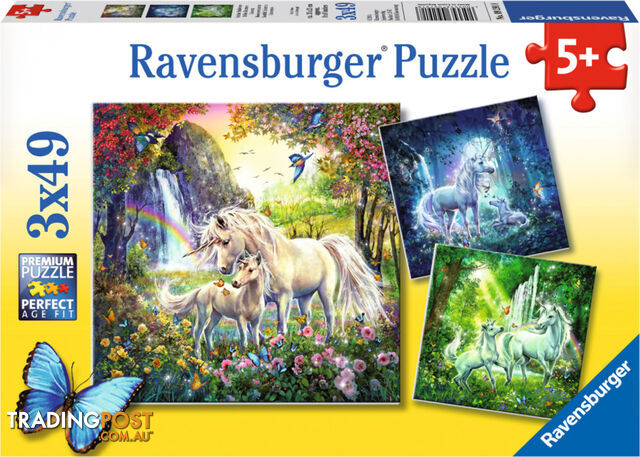 Ravensburger - Beautiful Unicorns Jigsaw Puzzle 3 X 49pc - Mdrb092918 - 4005556092918
