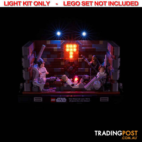 LIGHT KIT for LEGO Death Star Trash Compactor Diorama 75339 - Light My Bricks - 754523893136