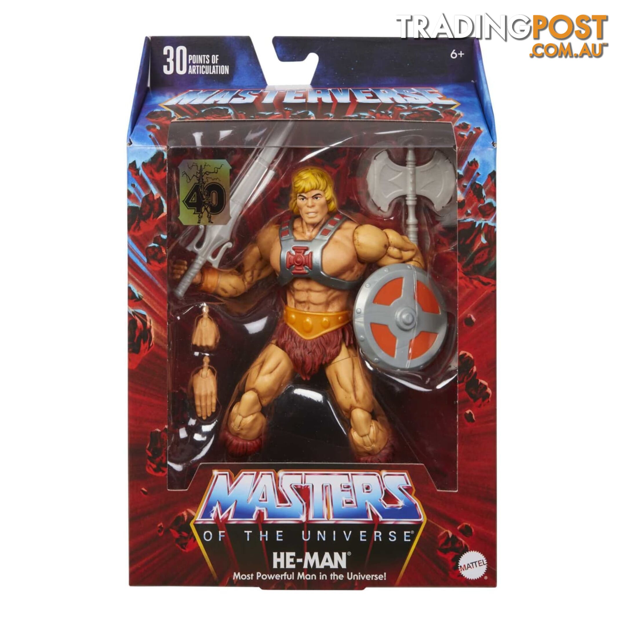 Masters Of The Universe® Masterverseâ„¢ He-man® 40th Anniversary Action Figure - Mahjh58 - 194735086412