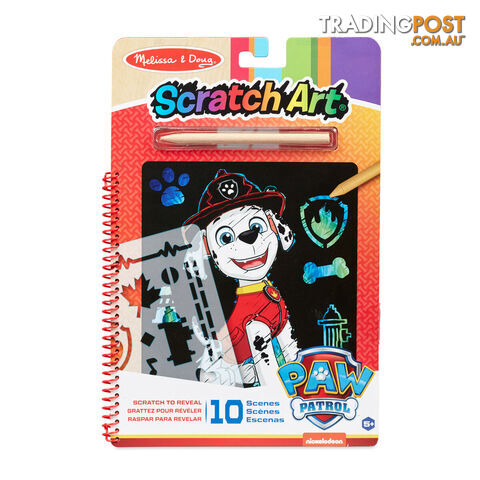 Melissa & Doug - Paw Patrol Scratch Art Pad - Marshall   Mdmnd33261 - 000772332613