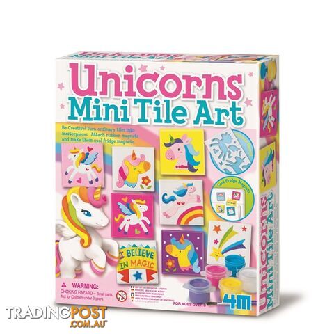 4m - Creative Craft - Mini Tile Art - Unicorns - Johnco - Jpc4740 - 4893156047403