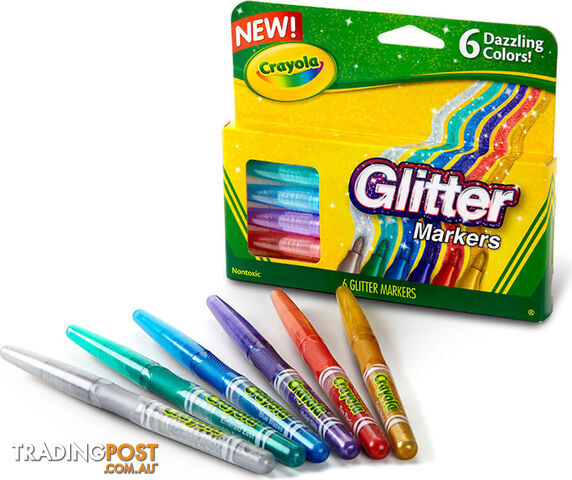 Crayola - Glitter Marker 6pk - Bs588629 - 071662286293