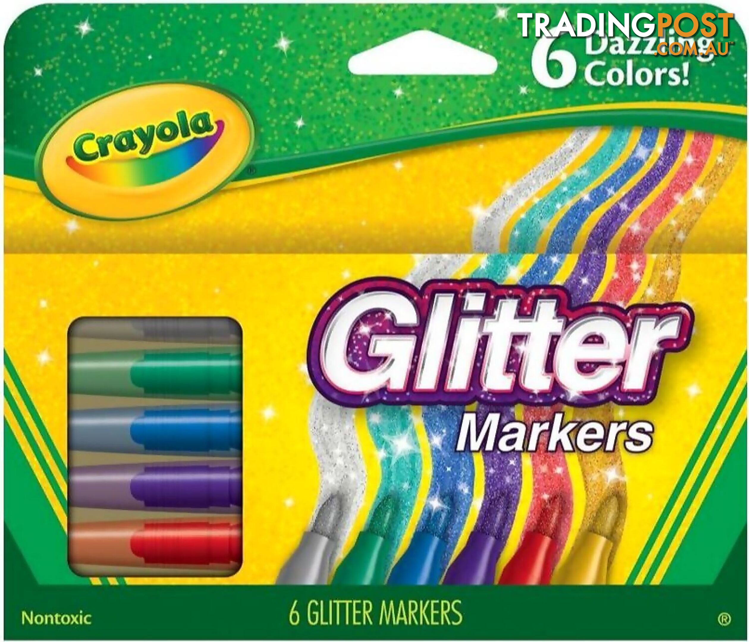 Crayola - Glitter Marker 6pk - Bs588629 - 071662286293