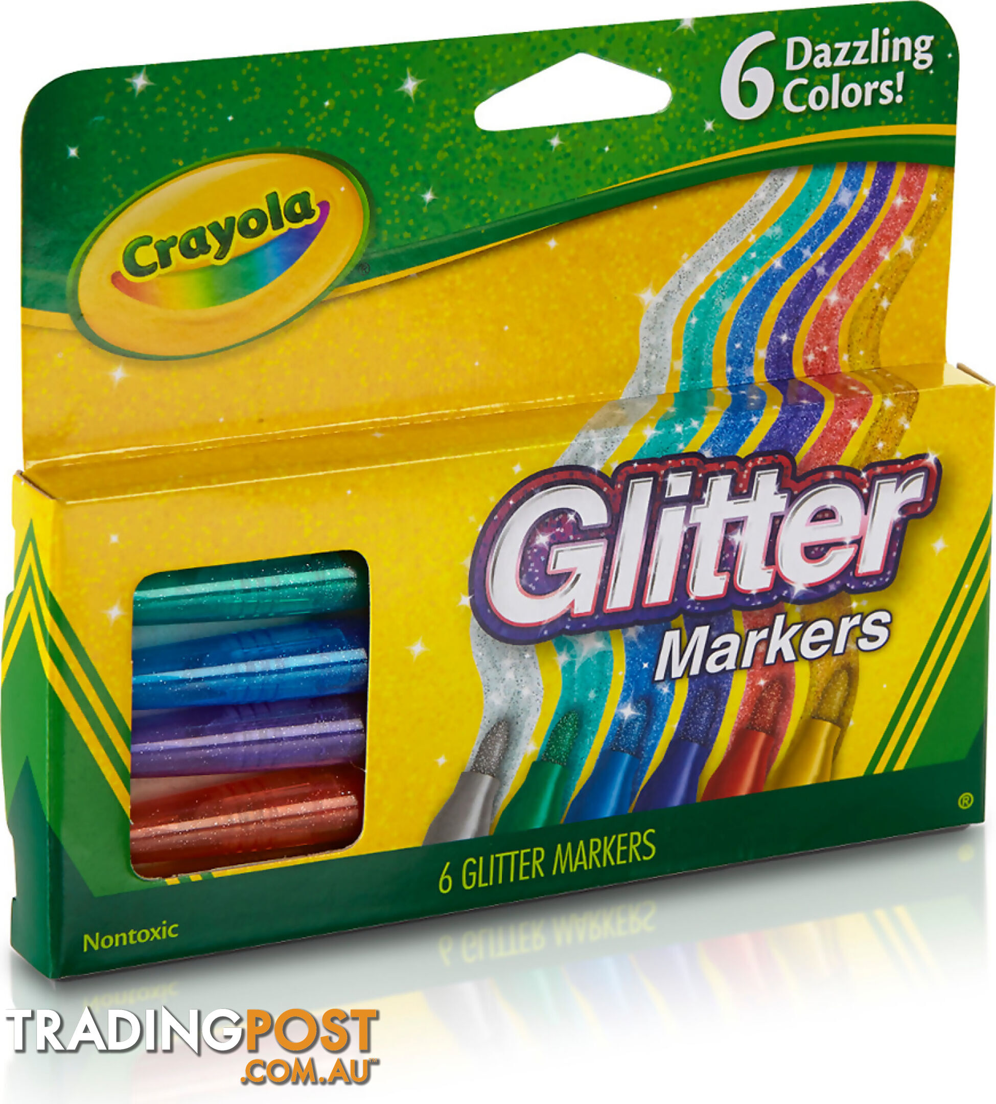 Crayola - Glitter Marker 6pk - Bs588629 - 071662286293