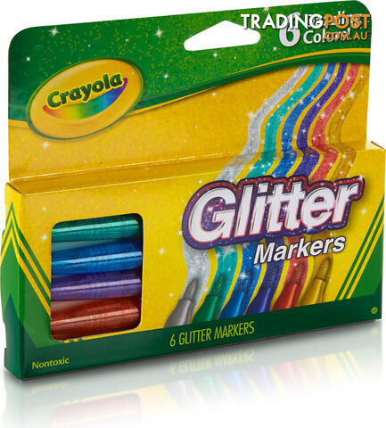 Crayola - Glitter Marker 6pk - Bs588629 - 071662286293