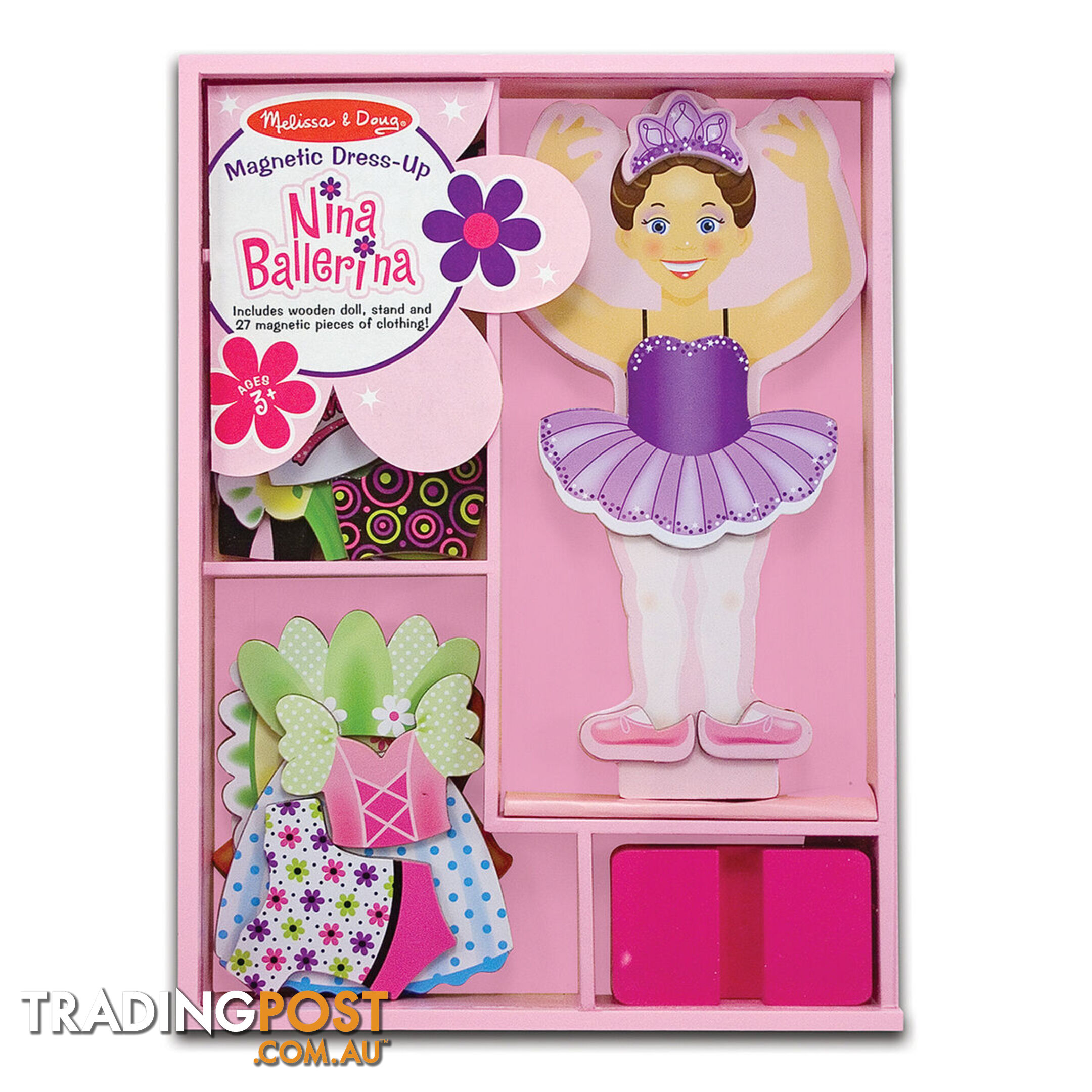 Melissa & Doug - Nina Ballerina Magnetic Dress-up Set   Mdmnd3554 - 000772035545