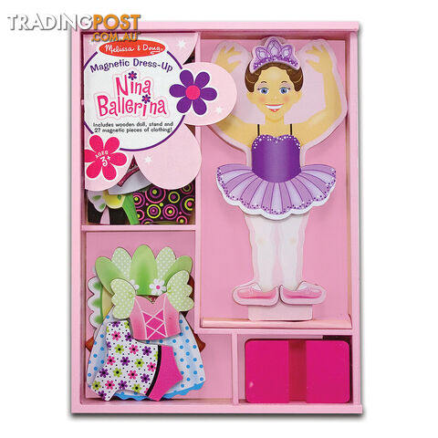 Melissa & Doug - Nina Ballerina Magnetic Dress-up Set   Mdmnd3554 - 000772035545