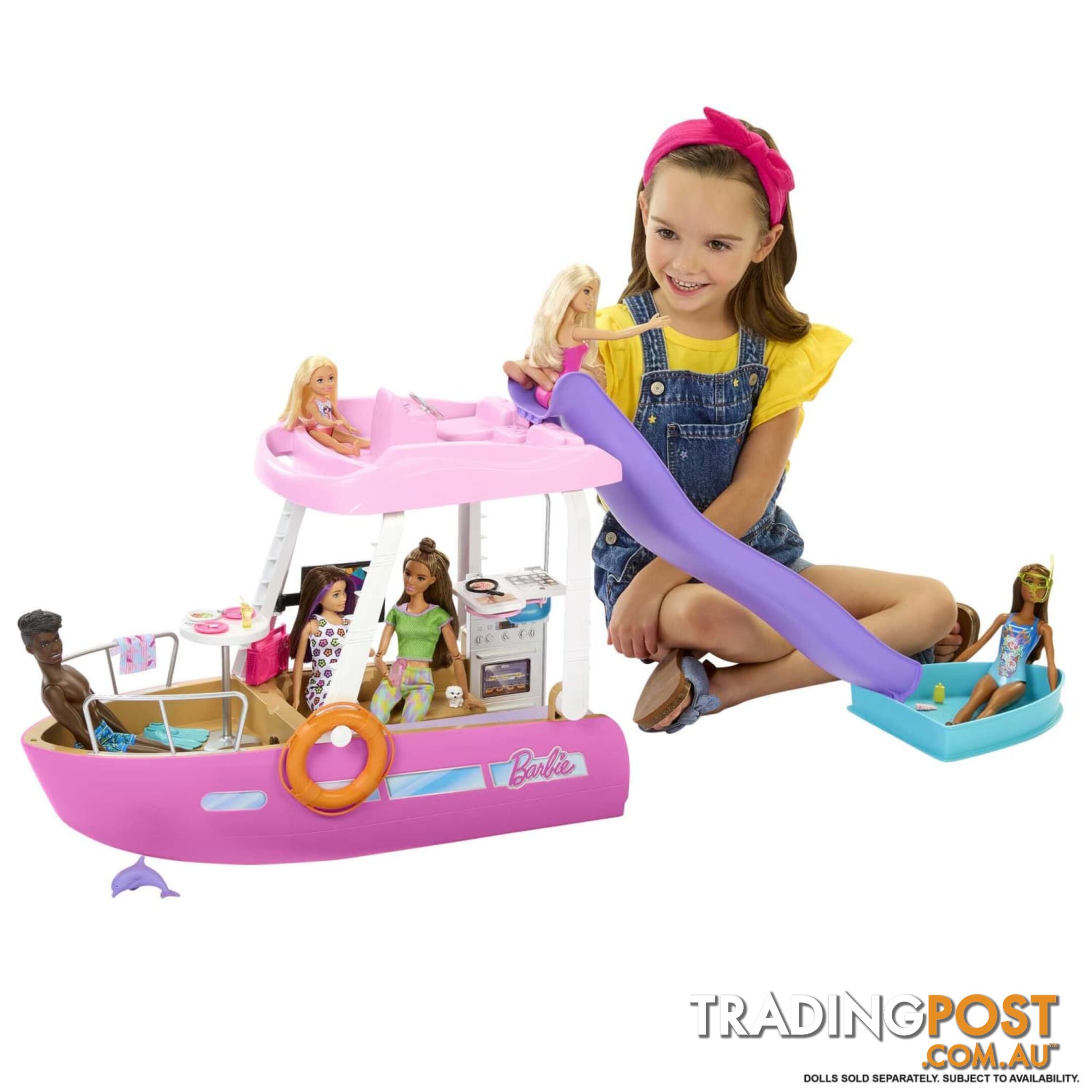 Barbie Dream Boat Playset With Pool Slide And 20+ Accessories - Mahjv37 - 194735095100