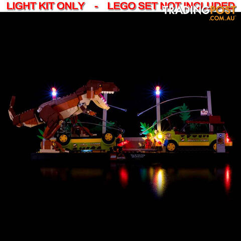 LIGHT KIT for LEGO T. Rex Breakout 76956 - Light My Bricks - 754523893105