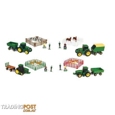 John Deere - Tomy 10 piece Mini Farm Set Random Assorted - Lc37657a - 036881376576