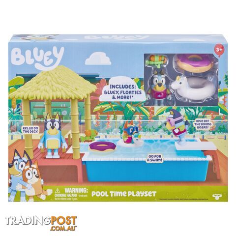 Bluey - Pool Time Fun Play Set Mj13065 - 630996130650