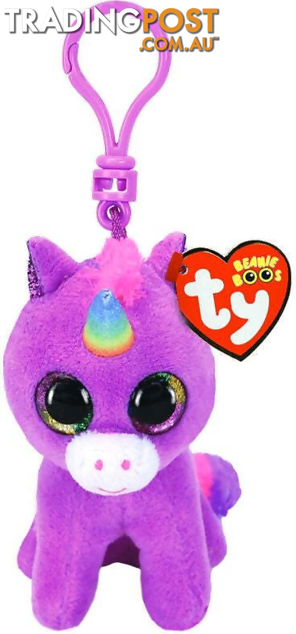 Ty Beanie Boos - Clip On Rosette The Purple Unicorn 10cm - Bg35238 - 008421352388