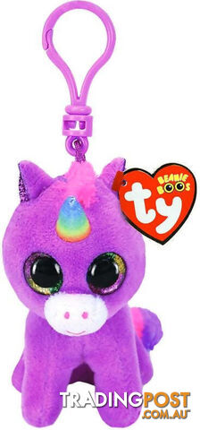 Ty Beanie Boos - Clip On Rosette The Purple Unicorn 10cm - Bg35238 - 008421352388