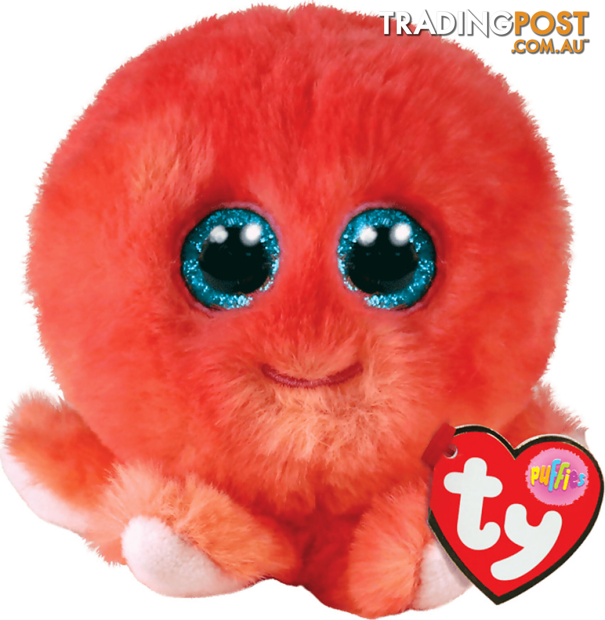 Ty Beanie Boos Balls - Sheldon Coral Octopus - Puffies - Bg42527 - 008421425273