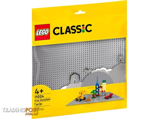 LEGO 11024 Gray Baseplate - Classic 4+ - 5702017185279