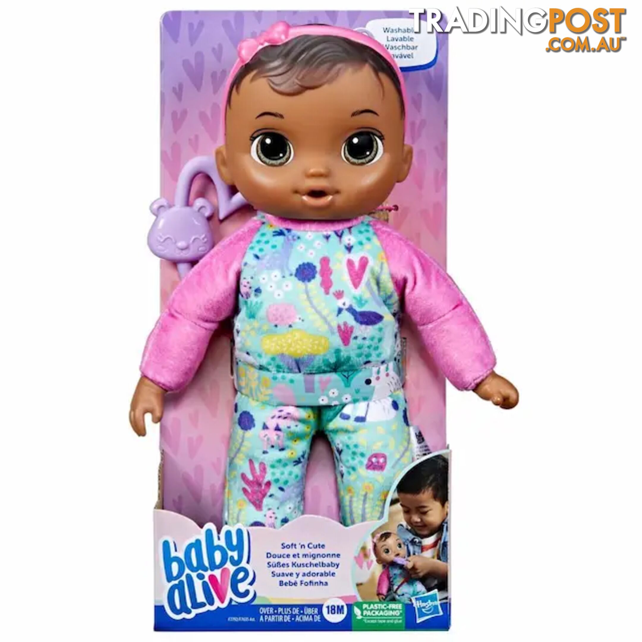Baby Alive - Soft n Cute Doll Brown Hair 11-Inch First Baby Doll - Hbf77925xoo - 5010994197209