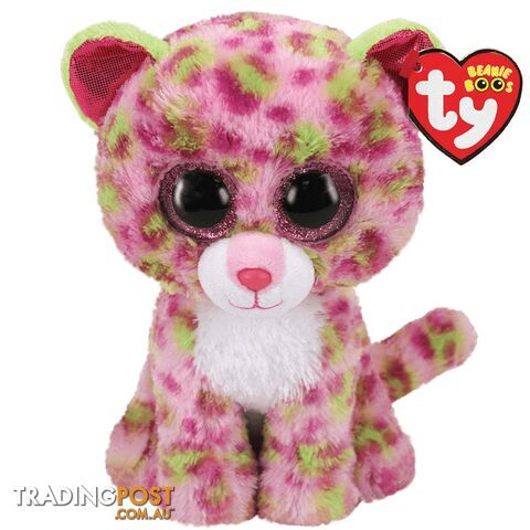 Ty Beanie Boos - Lainey - Pink And Green Leopard 15cm Small 36312 - 008421363124