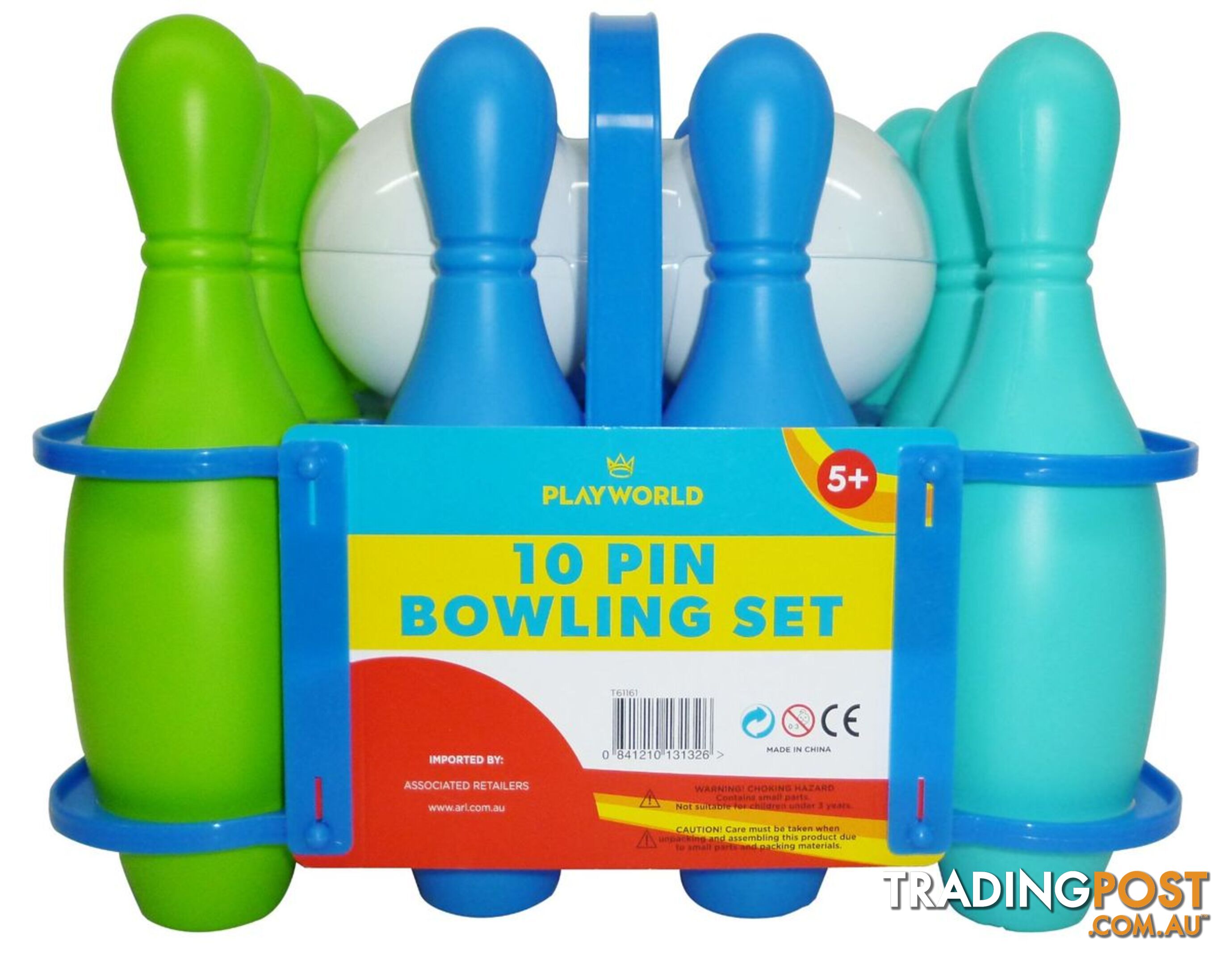 Playworld - 10 Pin Toy Bowling Playset Art61161 - 841210131326