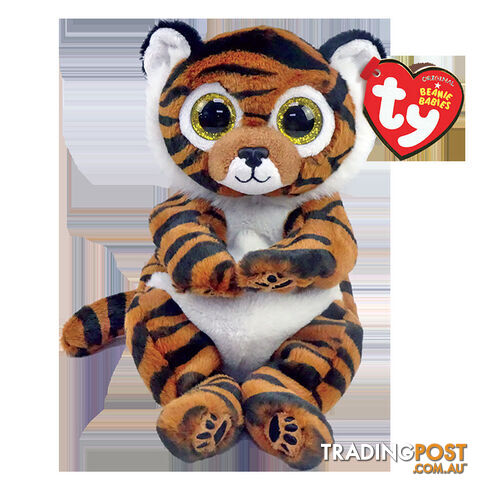 Ty - Beanie Bellies - Clawdia Black Striped Brown Tiger Small 20cm- Bg40546 - 008421405466