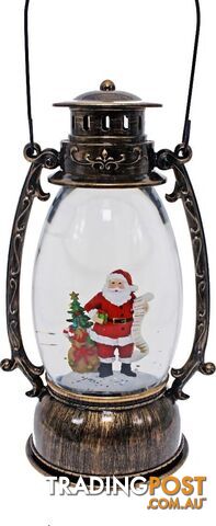 Cotton Candy - Xmas Brass Oval Lantern Santa List - Ccxac019 - 9353468011547