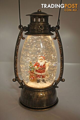 Cotton Candy - Xmas Brass Oval Lantern Santa List - Ccxac019 - 9353468011547