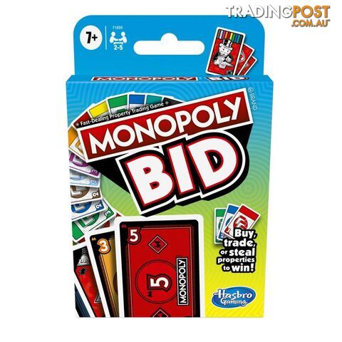 Monopoly Bid Hasbro - Hbf16990751 - 630509985890