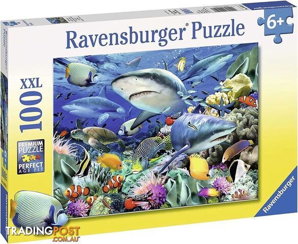 Ravensburger - Reef Of The Sharks Jigsaw Puzzle Xxl 100pc - Mdrb109517 - 4005556109517