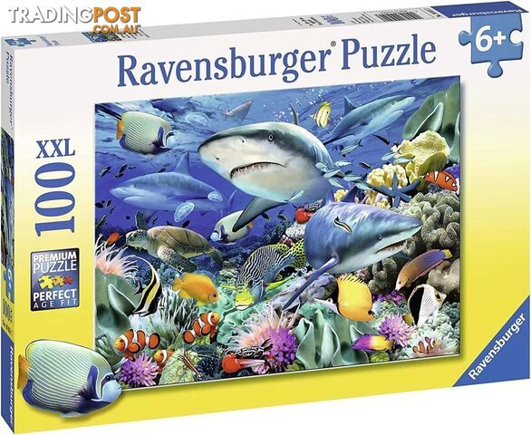 Ravensburger - Reef Of The Sharks Jigsaw Puzzle Xxl 100pc - Mdrb109517 - 4005556109517