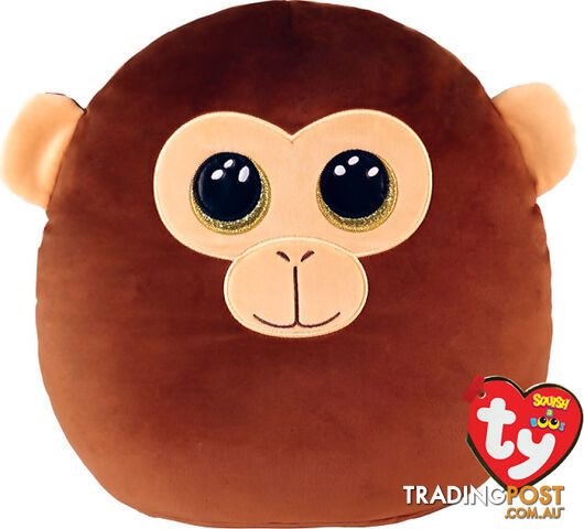 Ty Squish-a-boos - Dunston Brown Monkey - Medium 10 Inches - Squishy Beanies - Bg39241 - 008421392414