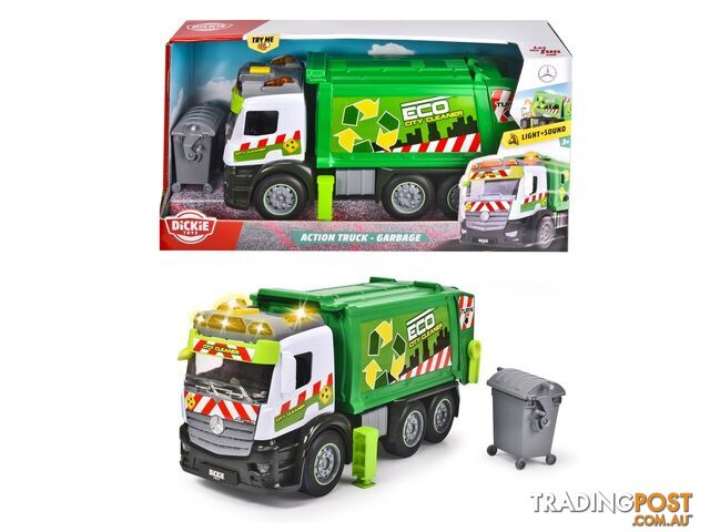 Dickie Toys Garbage Truck Lights & Sound 26cm - Rpdk76152 - 4006333076152