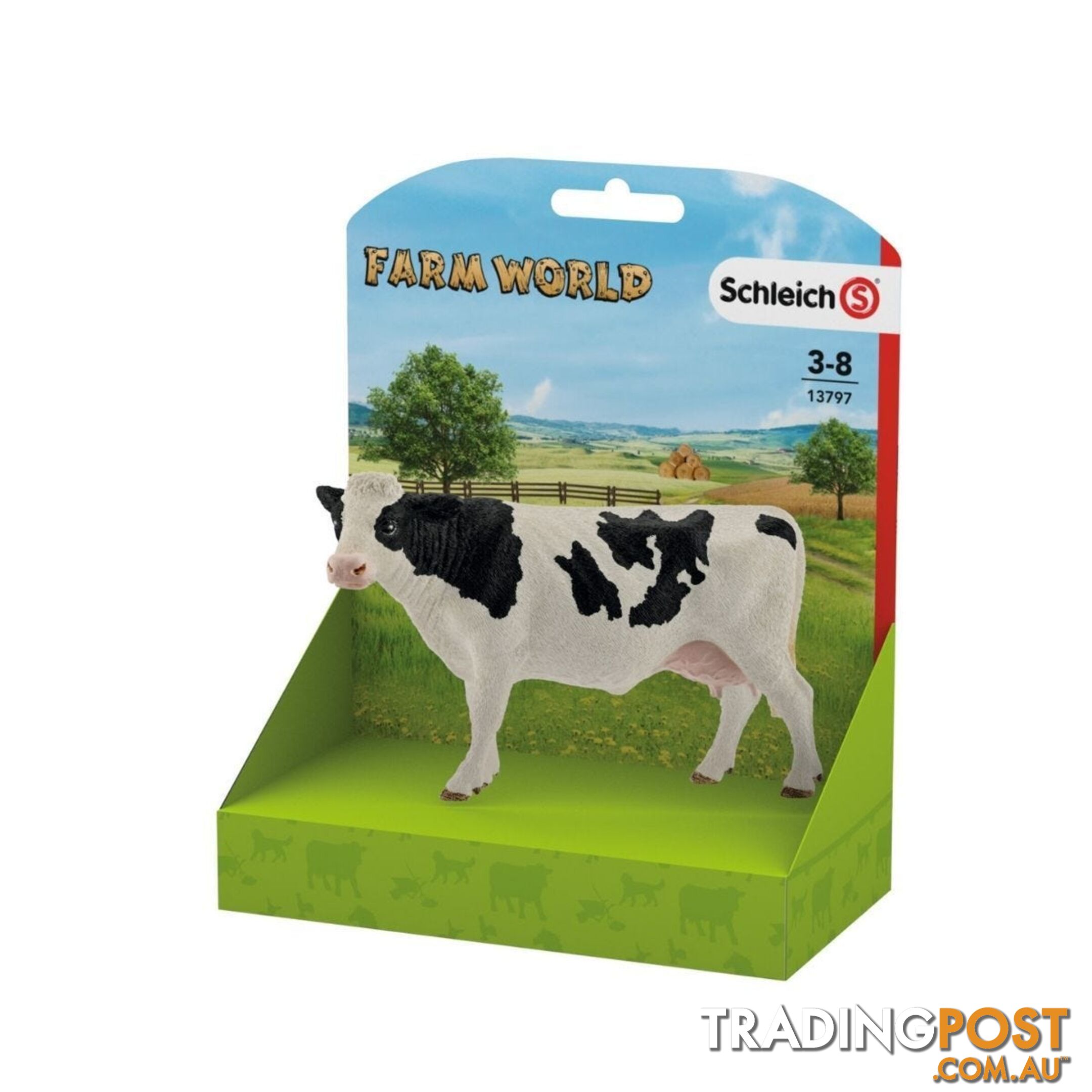 Schleich - Holstein Cow  Farm World Animal Figurine Sc13797 - 4005086137974