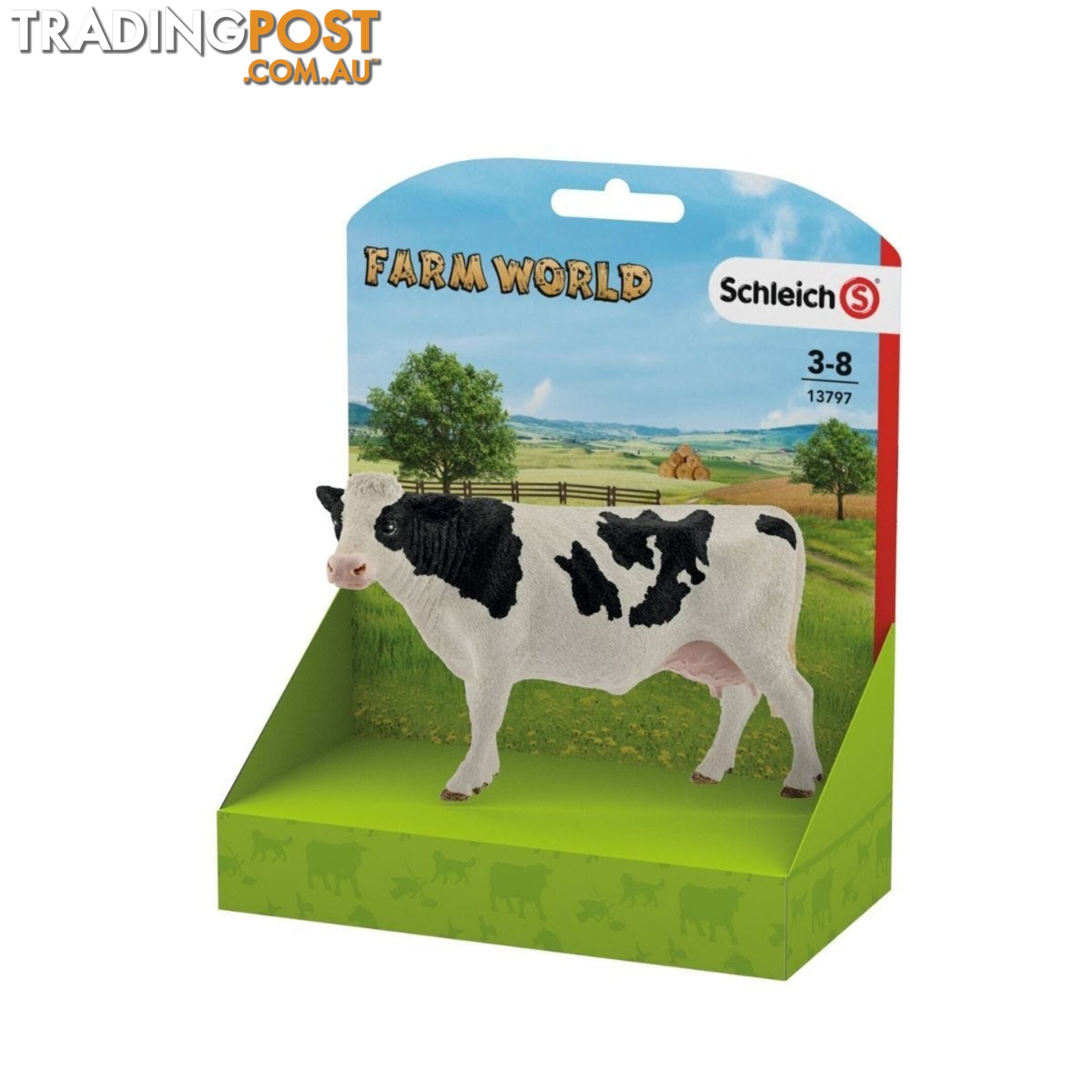 Schleich - Holstein Cow  Farm World Animal Figurine Sc13797 - 4005086137974