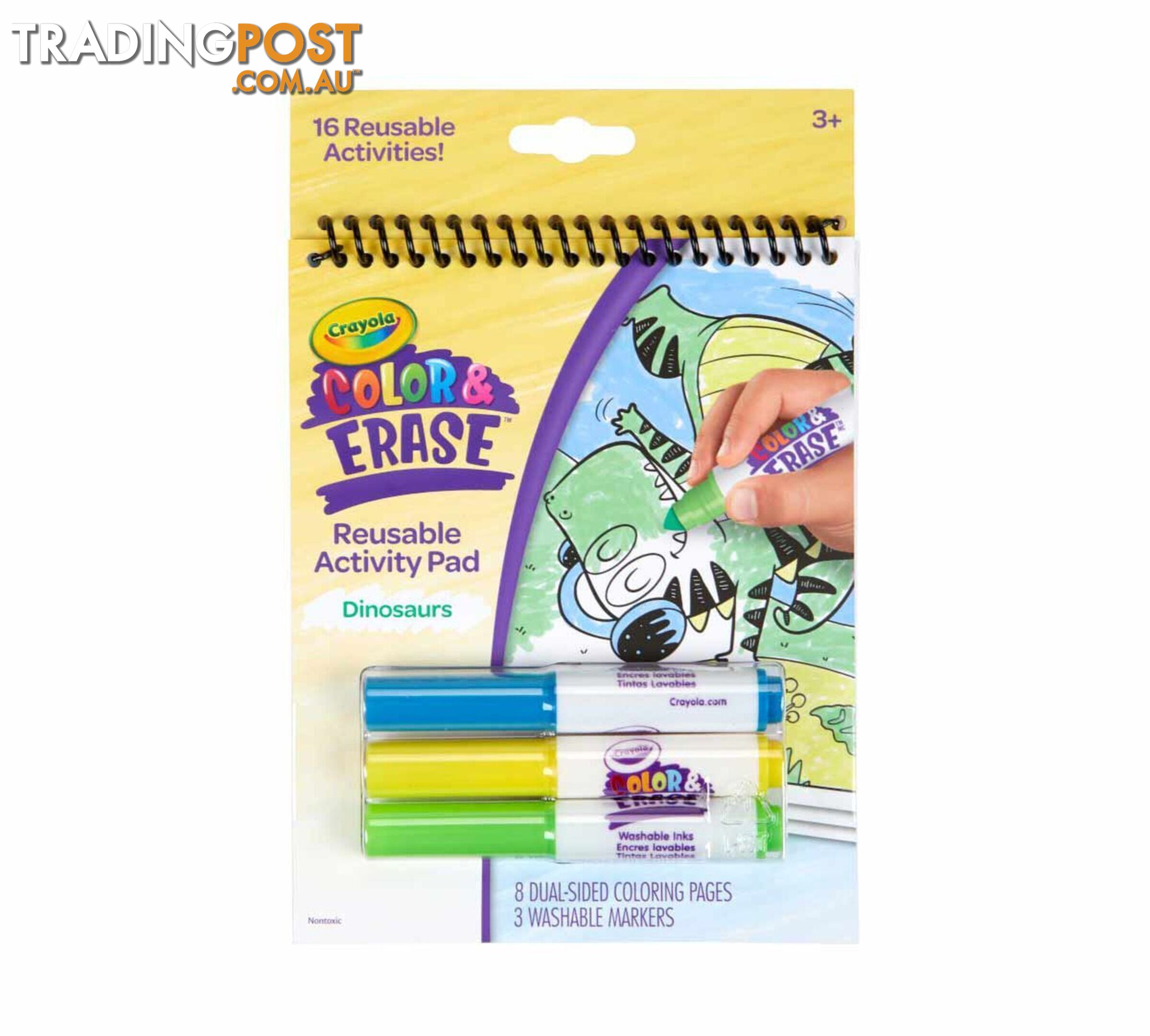 Crayola - Dinosaur Color & Erase Reusable Activity Pad With Markers - Bs811491 - 071662214913