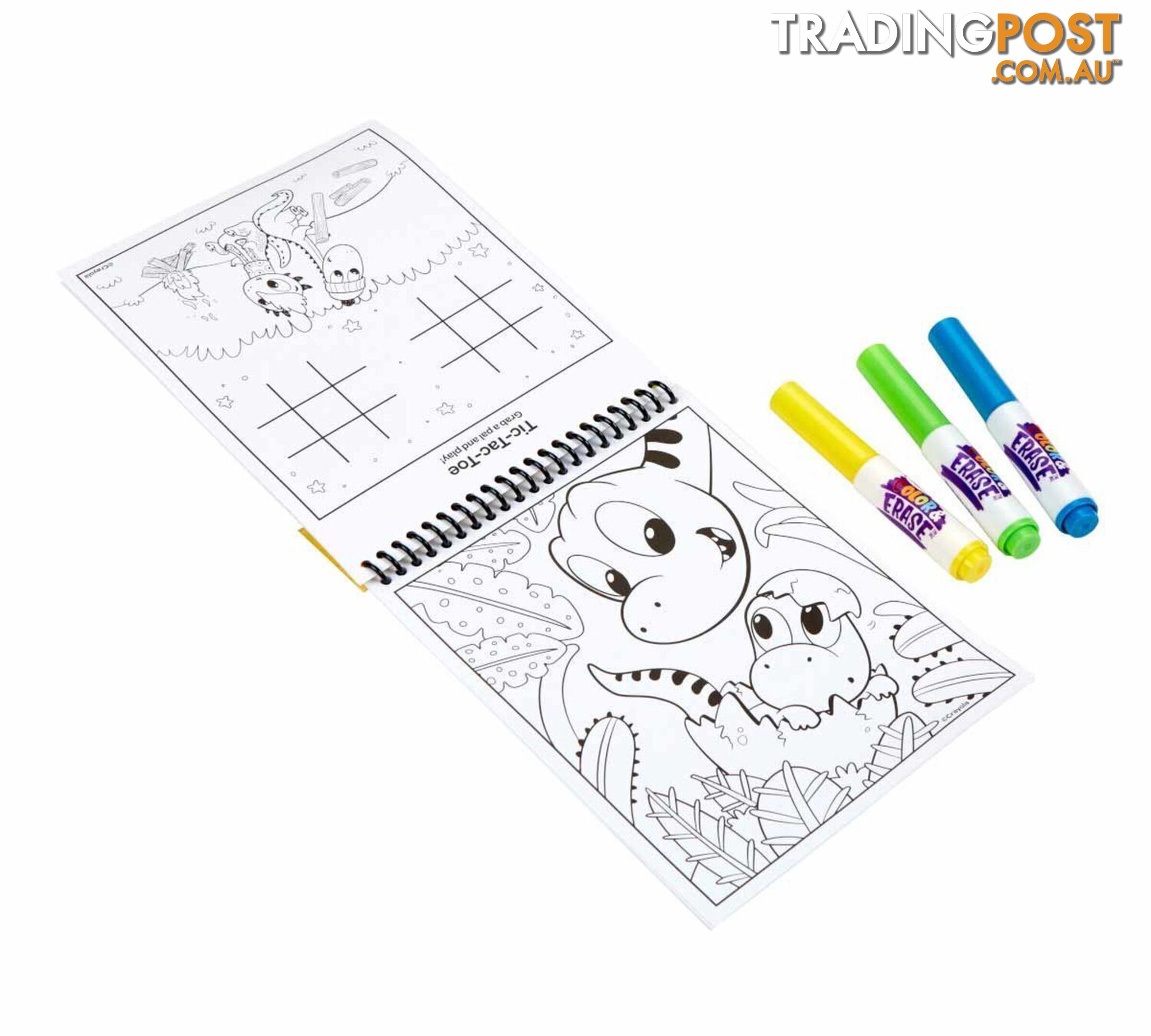 Crayola - Dinosaur Color & Erase Reusable Activity Pad With Markers - Bs811491 - 071662214913