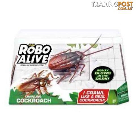 Zuru - Robo Alive Glow In The Dark Crawling Cockroach - Azazt7152 - 193052033413