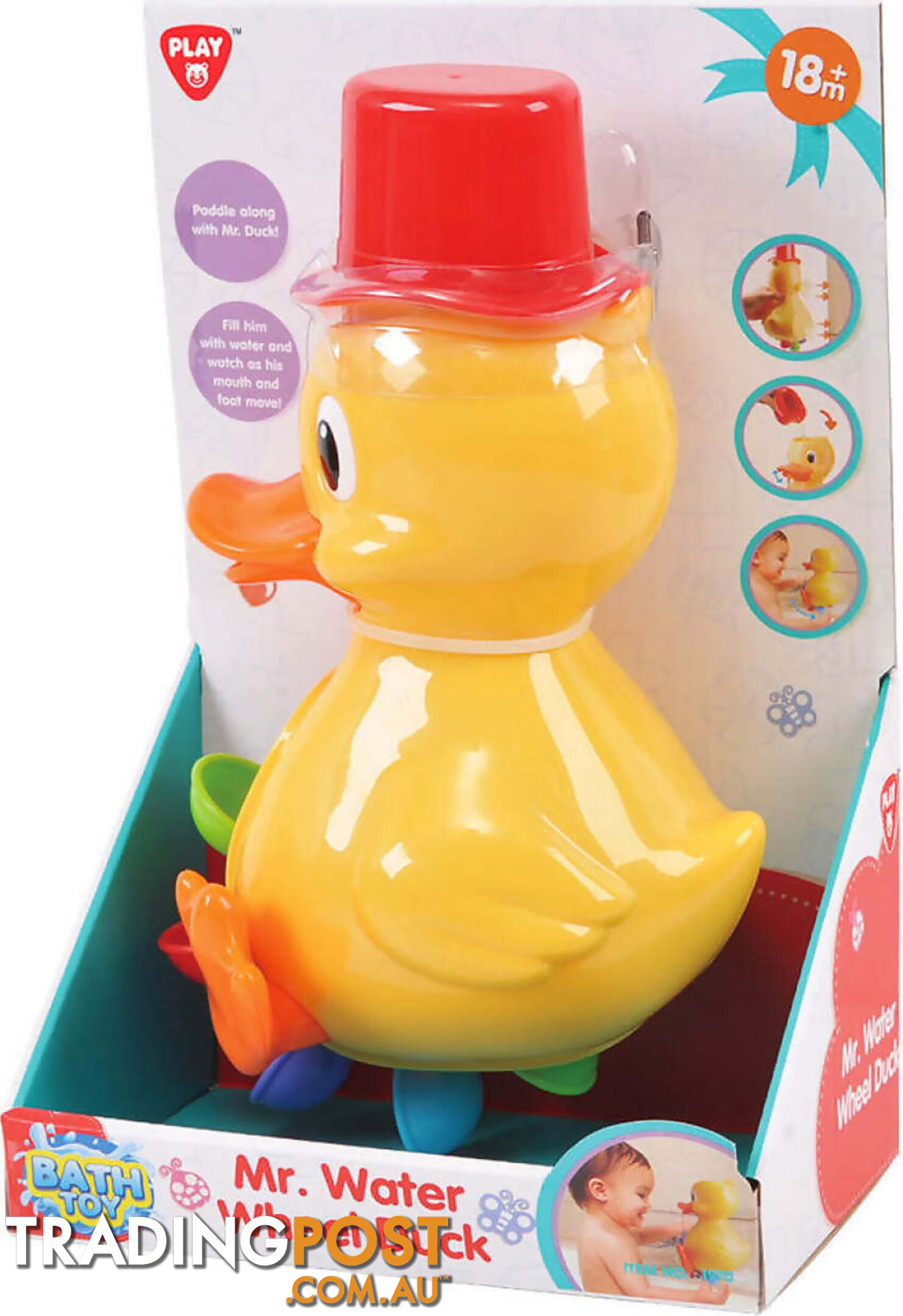 Playgo Toys Ent. Ltd - Mr. Water Wheel Duck - Art60094 - 4892401019707