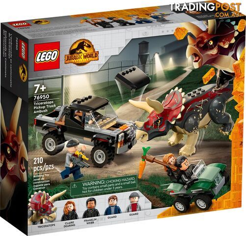 LEGO 76950 Triceratops Pick-up Truck Ambush - Jurassic World - 5702016971668
