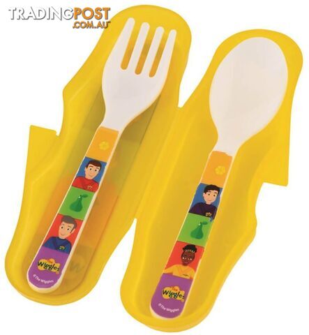 The Wiggles - 2pc Travel Cutlery Set - Fruit Salad Design - Jswig6083 - 9319057060839